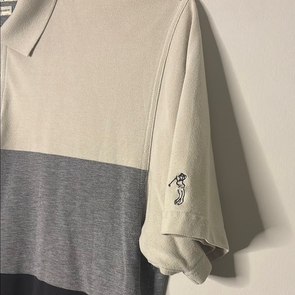 Preswick & Moore Gray and Black Polo Shirt with Color Block Design - Picture 5 of 14